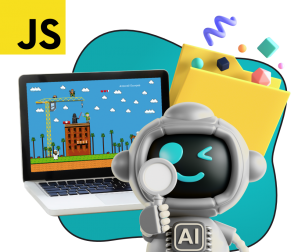 Язык программирования JavaScript + AI. Проектное обучение + геймификация + AI-помощники - КИБЕРшкола программирования для детей, компьютерные курсы для школьников, начинающих и подростков - KIBERone г. Реутов